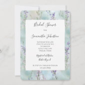 Romantisches Brautparty Hübscher Lavendel-Blume Einladung (Vorderseite)
