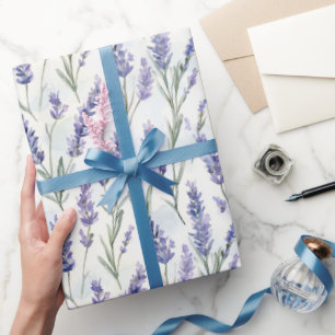 Romantisches Brautparty Hübscher Lavendel-Blume Geschenkpapier