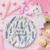 Romantisches Brautparty Hübscher Lavendel-Blume Pappteller (Party)