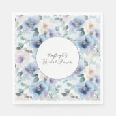 Romantisches Brautparty Hübscher Lavendel-Blume Serviette (Vorderseite)