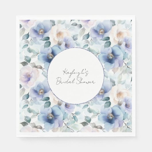 Romantisches Brautparty Hübscher Lavendel-Blume Serviette (Vorderseite)