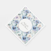 Romantisches Brautparty Hübscher Lavendel-Blume Serviette (Ecke)