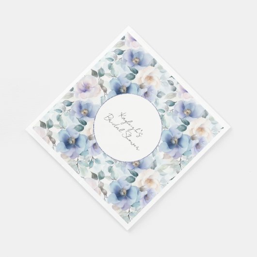 Romantisches Brautparty Hübscher Lavendel-Blume Serviette (Ecke)