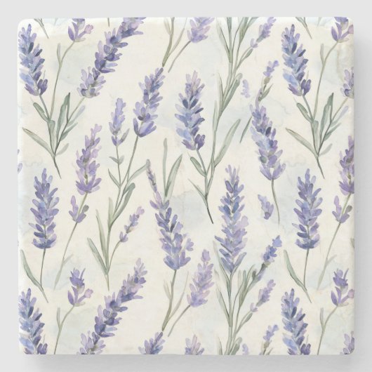 Romantisches Brautparty Hübscher Lavendel-Blume Steinuntersetzer (Vorderseite)