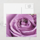 Romantisches Brautparty lila Rose Ankündigungspostkarte (Vorne/Hinten)