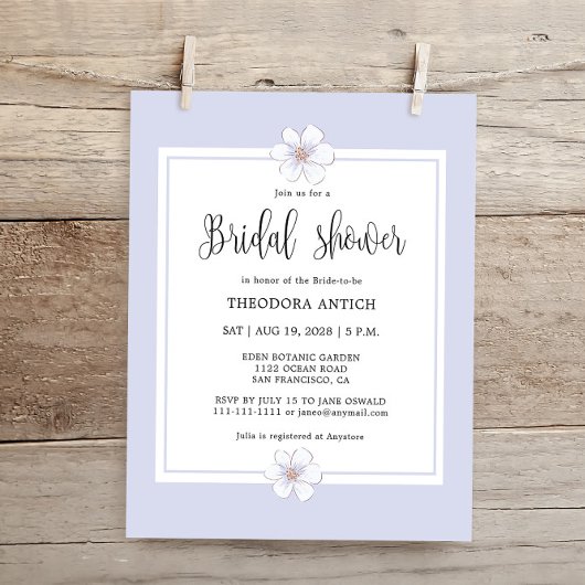 Romantisches Brautparty Lilac Floral