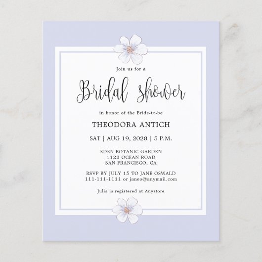 Romantisches Brautparty Lilac Floral (Vorderseite)