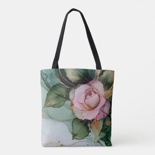 Romantisches Brautparty Rosa Rose Tasche (Rückseite)