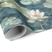 Romantisches Brautparty "Seen Liege florales" Geschenkpapier (Rolleneckpunkt)