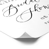 Romantisches Brautparty Wasserfarbe Peach Florals Poster (Ecke)