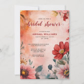 Romantisches Brautparty Wasserfarbe Sonnenuntergan Einladung (Vorderseite)