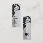 ROMANTISCHES BRIDE & GROOM WEDING PARTY MONOGRAM MINI VISITENKARTE (Vorne/Hinten)