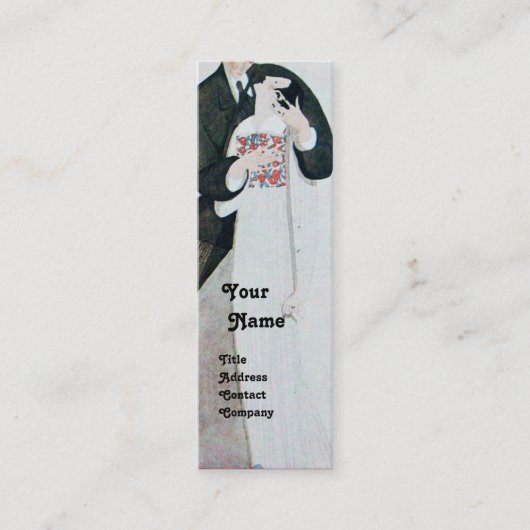 ROMANTISCHES BRIDE & GROOM WEDING PARTY MONOGRAM MINI VISITENKARTE (Vorderseite)