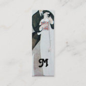 ROMANTISCHES BRIDE & GROOM WEDING PARTY MONOGRAM MINI VISITENKARTE (Rückseite)