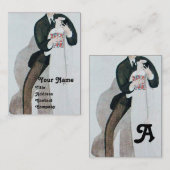 ROMANTISCHES BRIDE & GROOM WEDING PARTY MONOGRAM VISITENKARTE (Vorne/Hinten)