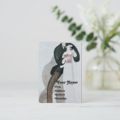 ROMANTISCHES BRIDE & GROOM WEDING PARTY MONOGRAM VISITENKARTE (Stehend Vorderseite)