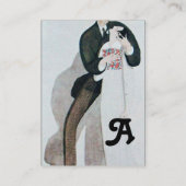 ROMANTISCHES BRIDE & GROOM WEDING PARTY MONOGRAM VISITENKARTE (Rückseite)