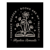 Romantisches Buch liebt Single valentine lustige Z Poster (Vorderseite)