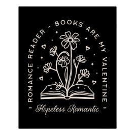 Romantisches Buch liebt Single valentine lustige Z Poster