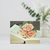 Romantisches Buch Postkarte, Postkarte buchen (Stehend Vorderseite)