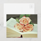 Romantisches Buch Postkarte, Postkarte buchen (Vorne/Hinten)