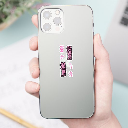 Romantisches Buch Tropes Hot Pink Pack Aufkleber (Telefon)