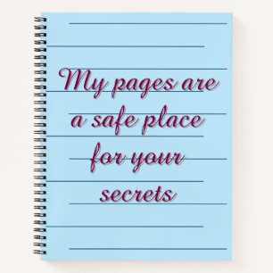 Romantisches Burgund & Blau Geheimnisbewahrer Notizblock