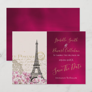 Romantisches Burgund Paris im Frühling Save The Date