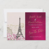 Romantisches Burgund Paris im Frühling Save The Date (Vorderseite)