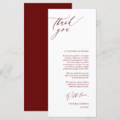 Romantisches Burgund, Platz Einstellung Dankeschön Programm (Vorne/Hinten)