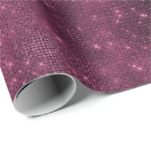 Romantisches Burgund Sparkle Glitzy Brautparty Geschenkpapier (Rolleneckpunkt)