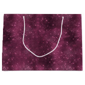 Romantisches Burgund Sparkle Glitzy Brautparty Große Geschenktüte (Vorderseite)