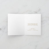 Romantisches Burgund und Gold 3 Foto Collage Weddi Dankeskarte (Innenseite)