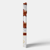 Romantisches Burgund und Rose auf Goldenem Damast Case-Mate iPhone Hülle (Rückseite / Rechts)