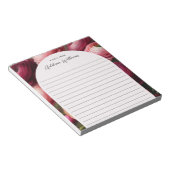 Romantisches Burgundy Ranunculus Lined Personalisi Notizblock (angewinkelt)