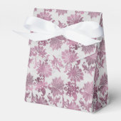 Romantisches Burgundy Rot Silver Floral Brautparty Geschenkschachtel (Vorderseite)