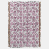 Romantisches Burgundy Rot Silver Floral Decke (Vorderseite Vertikal)
