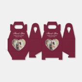 Romantisches Burgundy Wedding Foto Geschenkschachtel (Ungefaltet)