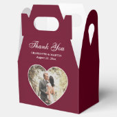 Romantisches Burgundy Wedding Foto Geschenkschachtel (Geöffnet)