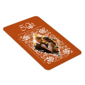 Romantisches Burnt Orange 50 Jubiläum Foto Magnet (Rechte Seite)