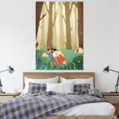 Romantisches Camping im Herzen des Waldes Leinwanddruck (Insitu (Schlafzimmer))