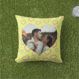 Romantisches Chic Herzdesign-Foto Kissen