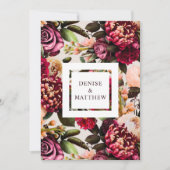 Romantisches Chrysanthemum auf Cameo Beige Rett Da Einladung (Vorderseite)