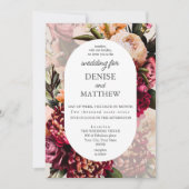 Romantisches Chrysanthemum auf Cameo Beige Wedding Einladung (Vorderseite)