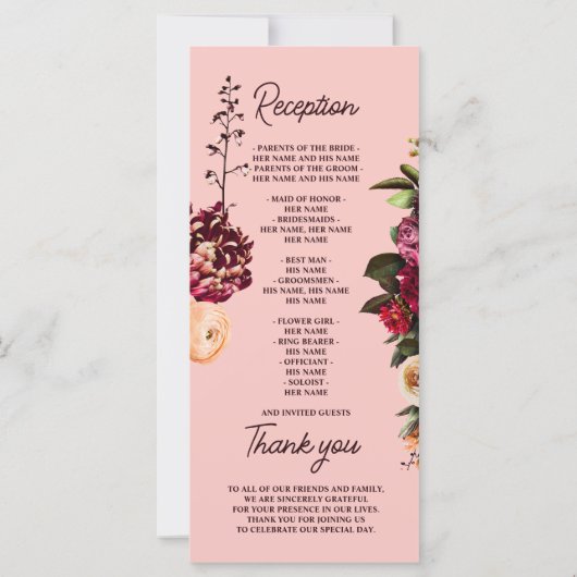 Romantisches Chrysanthemum auf Gossamer Pink (Rückseite)