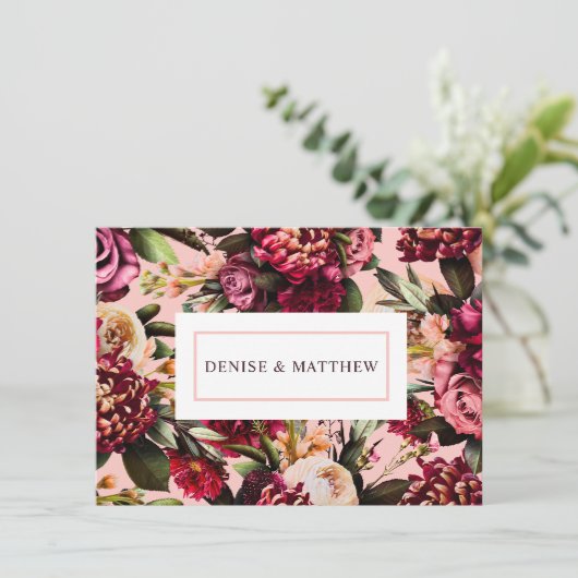 Romantisches Chrysanthemum auf Gossamer Pink (Stehend Vorderseite)