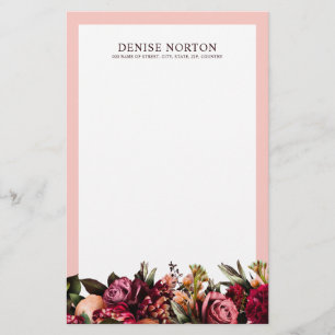 Romantisches Chrysanthemum auf Gossamer Pink Briefpapier