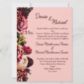 Romantisches Chrysanthemum auf Gossamer Pink Einladung (Vorderseite)