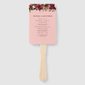 Romantisches Chrysanthemum auf Gossamer Pink Fächer (Vorderseite)