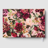 Romantisches Chrysanthemum auf Gossamer Pink Gästebuch (Rückseite)